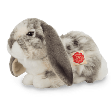 Faire-Teddy Hermann Grey and White Floppy Earred Bunny Large Teddy Herman